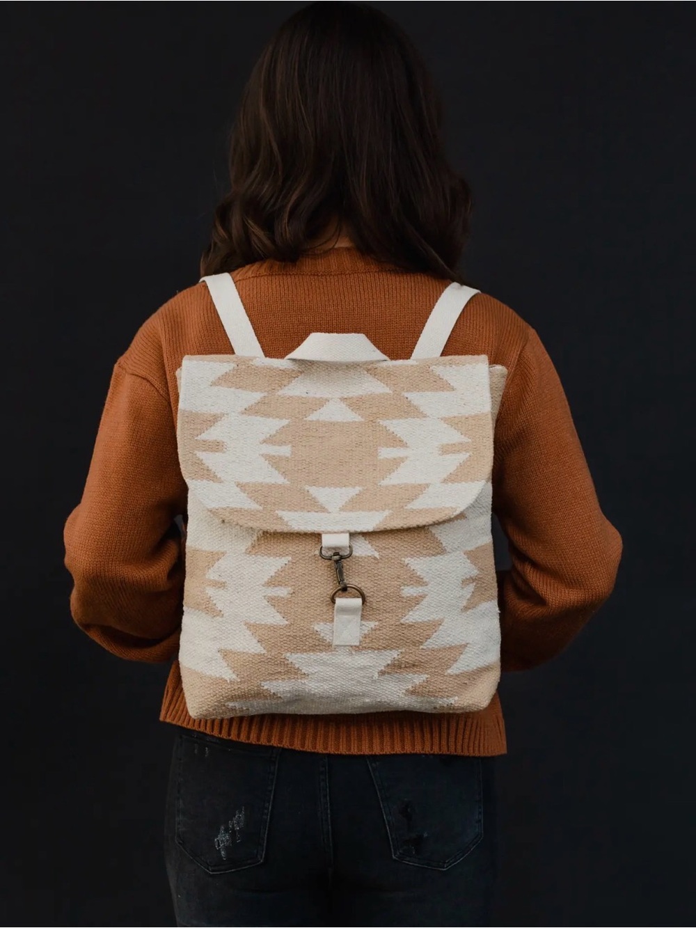 Panache Apparel Co. Tan & Cream Aztec Backpack